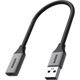 Sitecom USB-A naar USB-C Adapter met kabel Grijs/zwart
