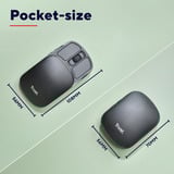 Trust Zylo Inschuifbare, draagbare zakmuis Zwart, 1000 - 2400 DPI