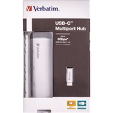 Verbatim USB-C Multiport-Hub 4xUSB 3.2 usb-hub Zilver