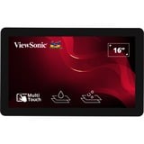 ViewSonic Open frame touchmonitor voor 24/7 continubedrijf 15.6" Zwart, 1x DisplayPort, 1x HDMI, 1x VGA