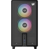XYZ PC Gear Atom midi tower behuizing Zwart | 2x USB-A | 1x USB-C | Tempered Glass