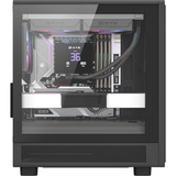 XYZ PC Gear Atom midi tower behuizing Zwart | 2x USB-A | 1x USB-C | Tempered Glass