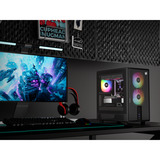 XYZ PC Gear Atom midi tower behuizing Zwart | 2x USB-A | 1x USB-C | Tempered Glass
