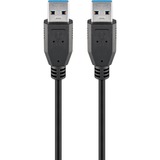 goobay USB-A 3.0 kabel Zwart, 1,8 meter