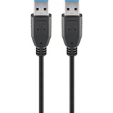 goobay USB-A 3.0 kabel Zwart, 1,8 meter
