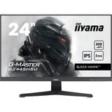 iiyama G-Master Black Hawk G2445HSU-B1 24" gaming monitor Zwart (mat), HDMI, DisplayPort, USB, Audio