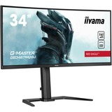 iiyama G-Master Red Eagle GB3467WQSU-B5 34" Curved UltraWide gaming monitor Zwart, 2x HDMI, DisplayPort, 4x USB-A 3.2 (5 Gbit/s), 165 Hz