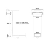 Arozzi PC Mount Square Leg Adapter bevestiging Zwart