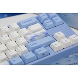Ducky MIYA Pro sea melody, toetsenbord Lichtblauw/wit, US lay-out, Cherry MX Red, MX Red, US lay-out