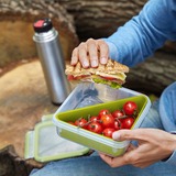 Emsa Clip & Go Brooddoos 0,85 L lunchbox Lichtgroen/transparant, Met inzetstuk in typische driehoekige vorm