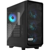 Fractal Design Meshify 2 Compact RGB Black TG Light Tint midi tower behuizing Zwart | 2x USB-A | 1x USB-C | RGB | Tempered Glass