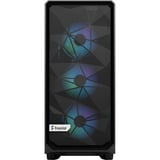 Fractal Design Meshify 2 Compact RGB Black TG Light Tint midi tower behuizing Zwart | 2x USB-A | 1x USB-C | RGB | Tempered Glass