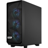 Fractal Design Meshify 2 Compact RGB Black TG Light Tint midi tower behuizing Zwart | 2x USB-A | 1x USB-C | RGB | Tempered Glass