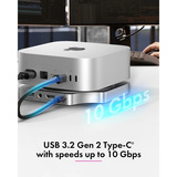 ICY BOX 7-in-1 USB Type-C DockingStation Zilver,  incl M.2 NVMe slot