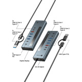 ICY BOX IB-HUB1743-CPD 9-in-1 hub dockingstation Blauw