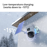 Imou AOV Dual lens 5MP+5MP buitencamera Wit, 3K, 4G LTE, WiFi 6, Solar panel