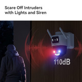 Imou AOV Dual lens 5MP+5MP buitencamera Wit, 3K, 4G LTE, WiFi 6, Solar panel