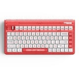 Iqunix OG80 Joy Vendor Wireless Mechanical Keyboard, gaming toetsenbord Rood/wit, US lay-out, Cherry MX Silent Red, RGB leds, 80% (TKL), Hot-swappable, PBT, 2.4GHz | Bluetooth 5.1 | USB-C