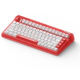 Iqunix OG80 Joy Vendor Wireless Mechanical Keyboard, gaming toetsenbord Rood/wit, US lay-out, Cherry MX Silent Red, RGB leds, 80% (TKL), Hot-swappable, PBT, 2.4GHz | Bluetooth 5.1 | USB-C