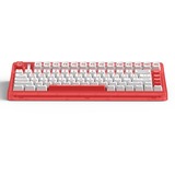 Iqunix OG80 Joy Vendor Wireless Mechanical Keyboard, gaming toetsenbord Rood/wit, US lay-out, Cherry MX Silent Red, RGB leds, 80% (TKL), Hot-swappable, PBT, 2.4GHz | Bluetooth 5.1 | USB-C