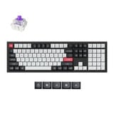 Keychron Q6 HE-M1 RGB mechanisch toetsenbord Zwart, US lay-out (QWERTY), Gateron Double-Rail Magnetic Nebula, 100%, RGB, OSA Profile Double-shot PBT Keycaps, Hot Swap, USB-C / 2.4 GHz / Bluetooth 5.2, Knob