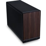 Lian Li A3-mATX Black (Wood Edition) midi tower behuizing Zwart/houtkleur | 2x USB-A | 1x USB-C