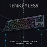 Logitech G915 TKL LIGHTSPEED Wireless RGB Mechanical Gaming Keyboard Zwart, US lay-out, GL Linear, LIGHTSYNC RGB