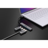 Sitecom USB-A naar 4x USB-A Tiny Hub usb-hub Grijs