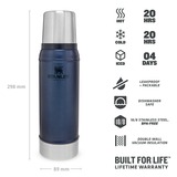Stanley PMI Classic Legendary Bottle 0.75L thermosfles Blauw, Nightfall