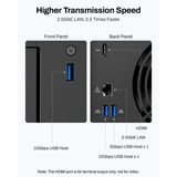 TerraMaster F4-424 nas Zwart, 1x RJ-45 2.5GbE, HDMI