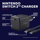 Trust GXT 1258 Ultracompacte GaN-oplader Zwart, 65 W met USB-C voor Nintendo Switch 2, Nintendo Switch, Nintendo Switch Lite