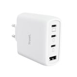 Trust Maxo USB-C GaN Oplader 65W  Wit, Power Delivery, 3x USB-C, 1x USB-A