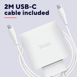 Trust Maxo USB-C GaN Oplader 65W  Wit, Power Delivery, 3x USB-C, 1x USB-A