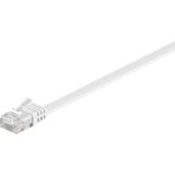 goobay Patchkabel RJ-45 U/UTP met Cat.5e Wit, 5 meter, Platte kabel