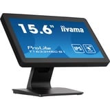 iiyama ProLite T1633MSC-B1 15.6" touchscreen monitor Zwart, Touch, HDMI, DisplayPort, Audio, USB