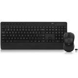 ACT Connectivity Draadloos toetsenbord en muisbundel desktopset Zwart, US lay-out (QWERTY), 100%, 800 - 1600 DPI