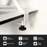 Arozzi Arena Desk Riser Large - White bevestiging Wit