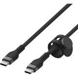 Belkin BOOSTCHARGE PRO Flex USB-C/USB-C-kabel Zwart, 2 m