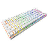 CHERRY XTRFY K33 Compact Wireless RGB gaming toetsenbord Wit, US lay-out (QWERTY), Mem-chanical, 75%, 75%, ABS keycaps, 2.4 GHz / Bluetooth / USB