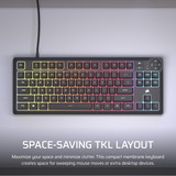 Corsair K55 CORE TKL Tenkeyless RGB gaming toetsenbord Zwart, US lay-out (QWERTY), Membraan, RGB