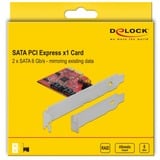 DeLOCK 2 port SATA PCI Express Card with RAID 1 raid-kaart 
