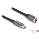 DeLOCK Laptop Charging Cable USB Type-C male to magnetic 8 pin connector 1.8 m kabel Antraciet/zwart