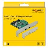 DeLOCK PCIe x1 > 2x extern SuperSpeed USB 3.2 Gen 1 usb-controller 