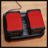Einhell Power X Change 2x 3.0 Ah Starter-Kit & Twincharger Kit oplader Zwart/rood