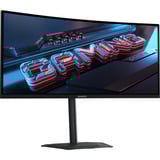 GIGABYTE G34WQC2 34" Curved UltraWide gaming monitor Zwart/grijs, 2x HDMI, 2x DisplayPort, 200 Hz