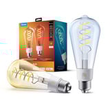Govee Edison bulb E27 ledlamp 2 stuks, 2.4GHz wifi, Bluetooth