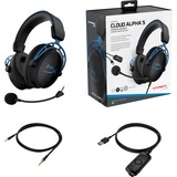 HyperX Cloud Alpha S over-ear gaming headset Zwart/blauw, PC, PlayStation 4