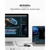 ICY BOX 5-in-1 Travel DockingStation met off-screen button Grijs