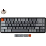 Keychron K6-Q3, toetsenbord Grijs/grijs, US lay-out, Gateron Brown, RGB leds, 65%, ABS, Bluetooth 5.1