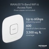 Netgear WAX630 Tri-Band PoE Multi-Gig WiFi 6 Acces Point access point Wit, Insight Managed | AX6000